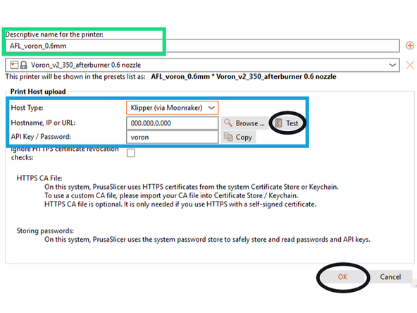 Enter a name for the printer