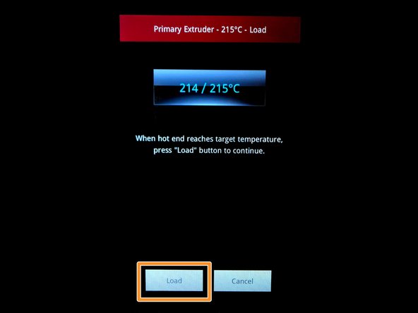 The extruder will heat up again