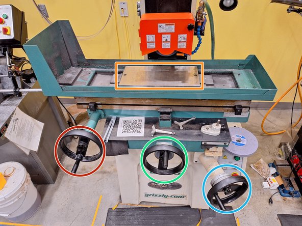 This is the magnetic plate that will hold your stock while you are grinding. It has 2 axis movement, forwards/backwards and left/right.