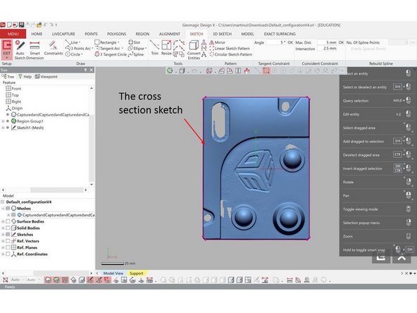 Under Target, select the scan data