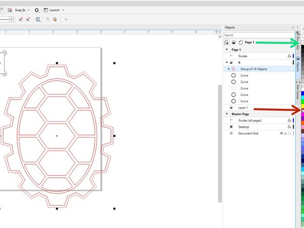 Right-click on the shell and select Outline Trace &gt; Logo