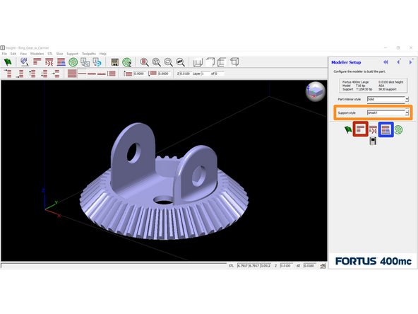 Click the Slice button to divide the part into discrete layers