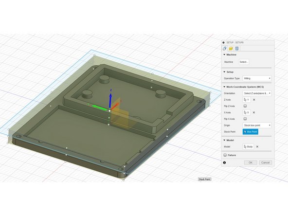 * NOTE - sometimes while doing the setup, this can jump on you. If it ever does just be sure to select &quot;Stock Point,&quot; and choose the top middle again.