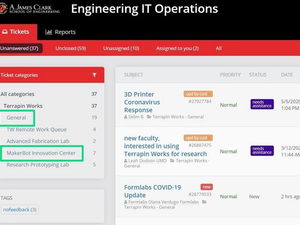 Check the engineering helpdesk ticketing system (TW General and MIC ticket categories) and assign tickets as need. Handle SLM grade tickets (bulk orders, referral to AFL/IFL, etc.)