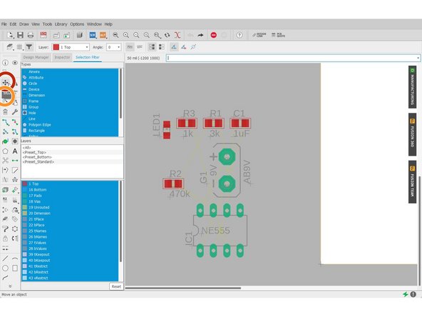 You can arrange your footprints with the: