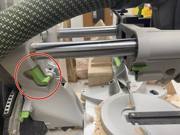 The Miter Saw can also be turned into a basic chop saw.