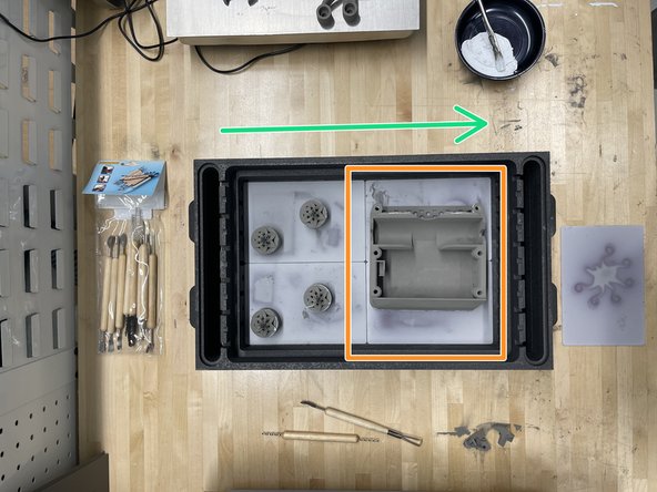 Place large parts towards the right side (when the retort is in the furnace)