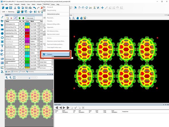 If not, then turn the machine on and navigate to Machining-&gt;Connect