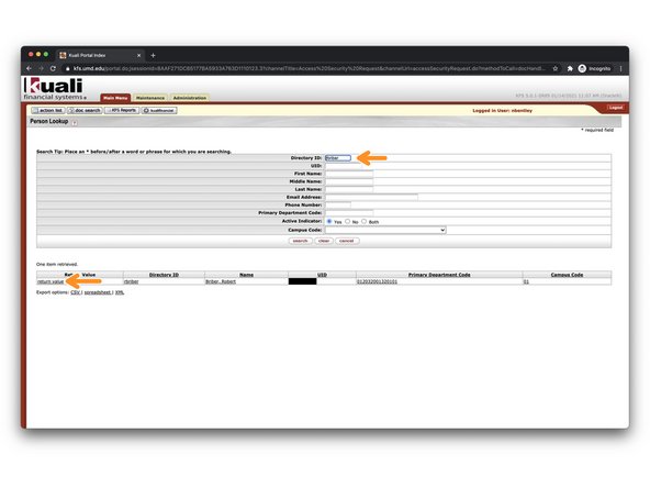 The person listed in the User Details section should be the person for whom you want to issue access to KFS. This should not be your information unless you are requesting the access for yourself.