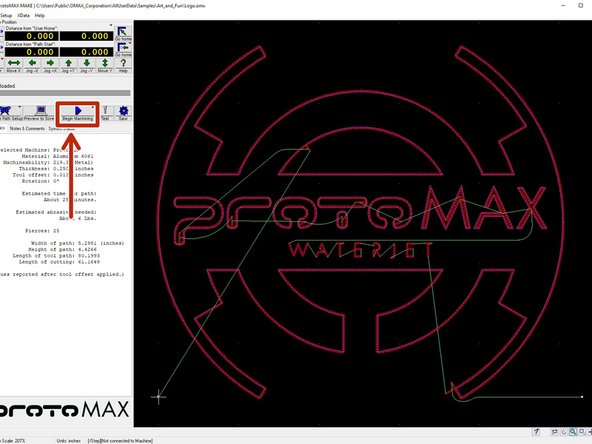 Send the nozzle back to the new home position by selecting the lower &quot;Go Home&quot; button, shown in picture 1