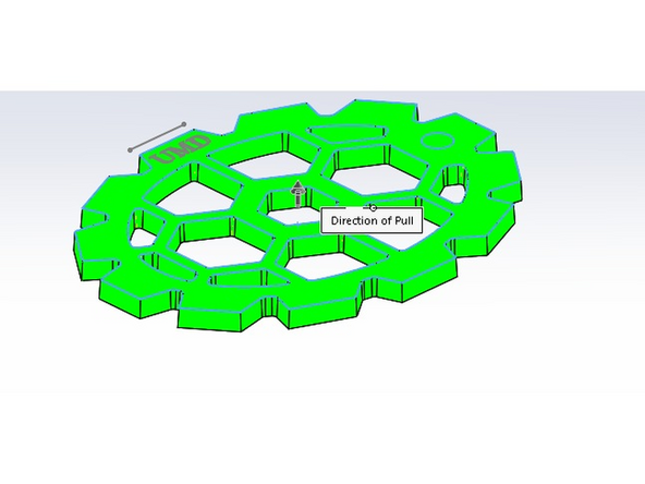 Select the draft feature which is located in the mold tool tab.