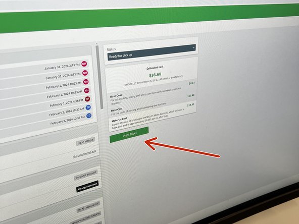 Print out the label for the order on the Papercut page.