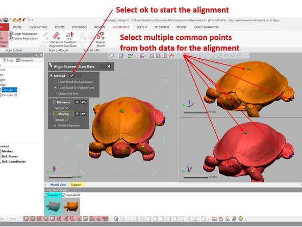 For the alignment method, select Local Based on Picked Points 