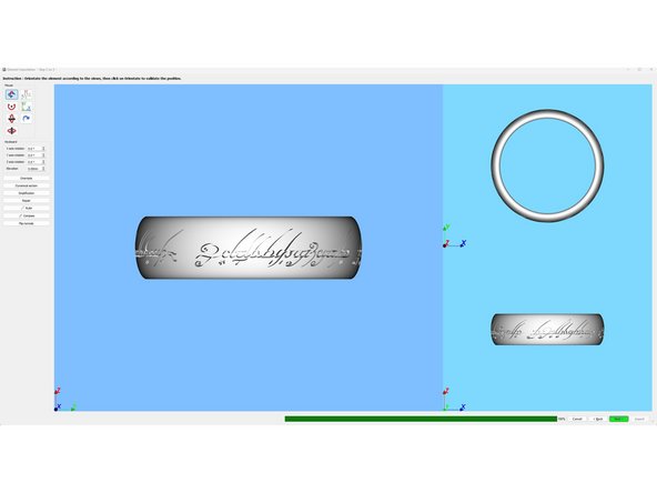A preview of the part will be loaded on the right part of the screen. Below the part select the sintering family, For our purposes we will simply select Part Hex sintering. This is the laser family setting and determines the pattern the laser makes when manufacturing the part.