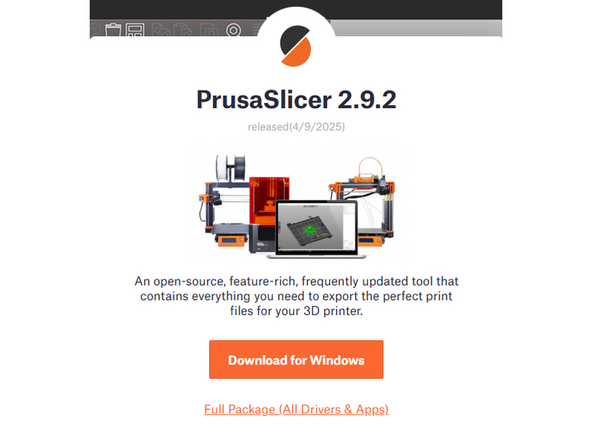 Download and open PrusaSlicer