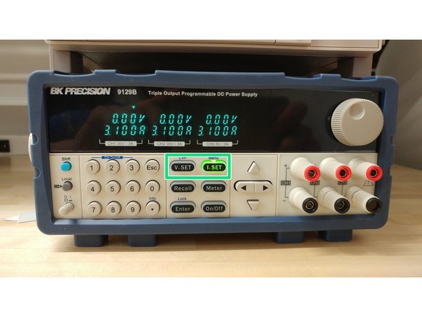 The analog dial on the right side of the front panel, clockwise to increase, counterclockwise to decrease