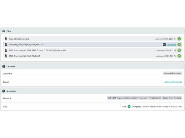 Work is often split between multiple shifts and staff members, so it is important to keep a record of what has been done, by who, and when. PaperCut is our primary system of record for progress on orders.
