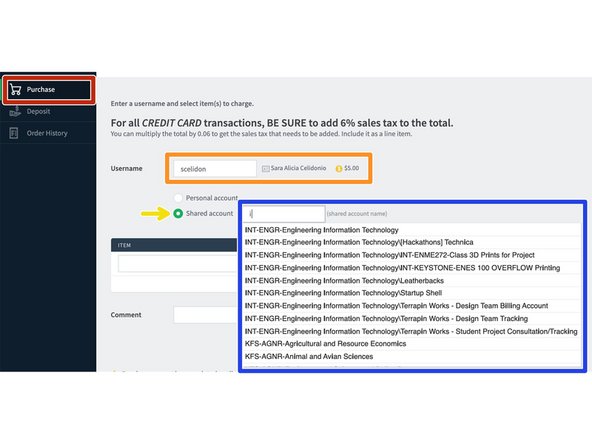 Go to the &quot;Purchase&quot; tab