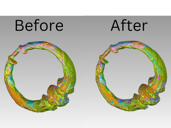 You will notice that there are still large solid blocks of color after this. This is because so far you are only aligning the scan data within each group. This will be fixed in the next global align.