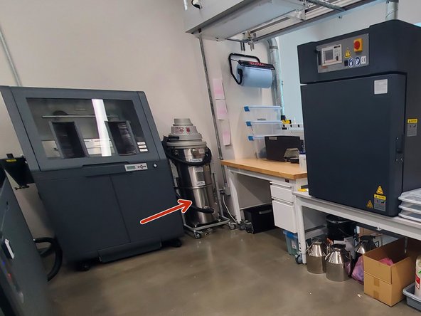 One vacuum is run throughout the entire print, and is powered by compressed air