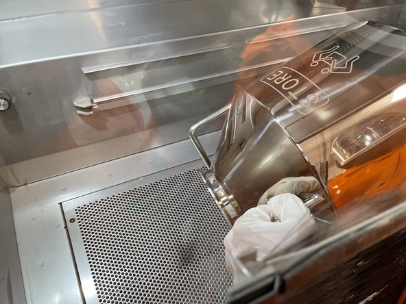 Move the store keg to the left side of the powder station