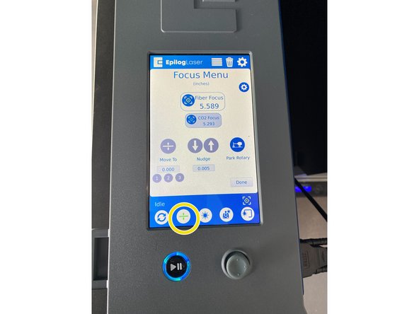 Place the tool in the second position on the gantry head.