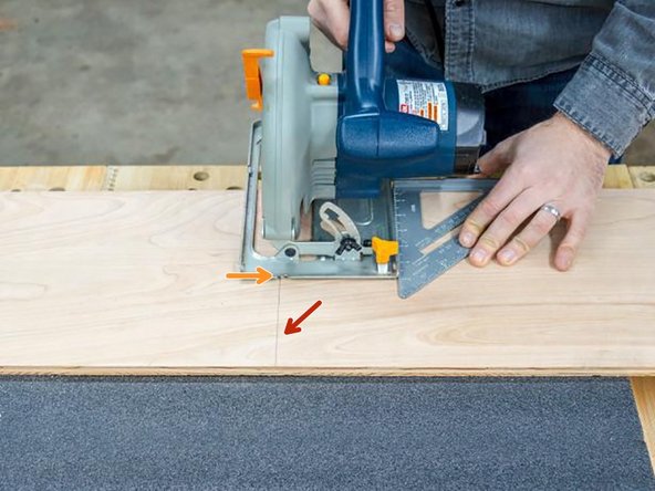Adjust the saw base so the blade extends through the material being cut by no more than 1/4&quot;