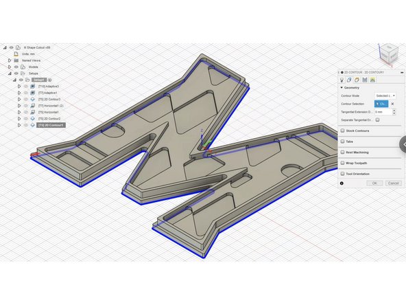 For the final operation we will be using a 2D contour to remove the part from the stock.