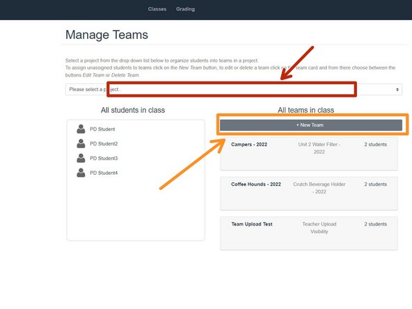 Select &quot;Unit 2 Water Filter&quot; from Please select a project dropdown list