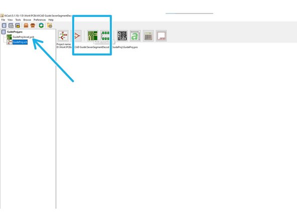 Press the &quot;run pcbnew to layout printed circuitboard button&quot;
