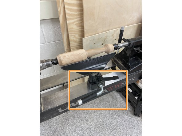 Stop the lathe whenever making adjustments to the tool rest.