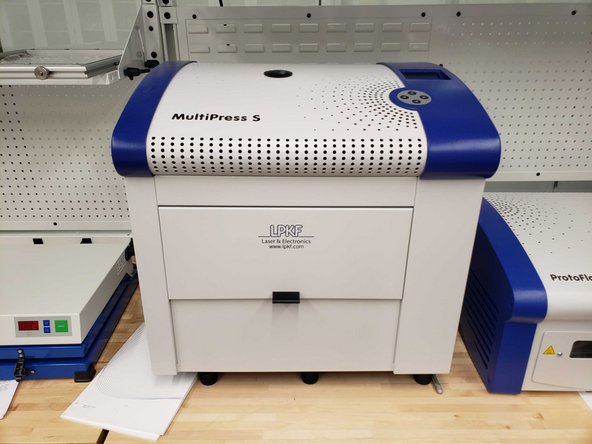 The MultiPress S is used to create multi-layer boards.