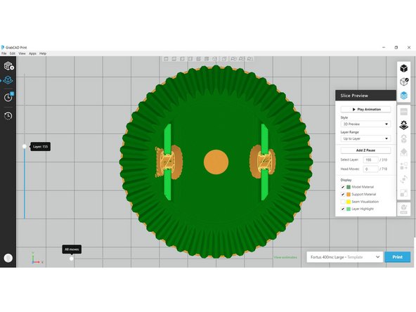 To view toolpaths, change the Layer Range to any option other than All Layers and switch to a top view