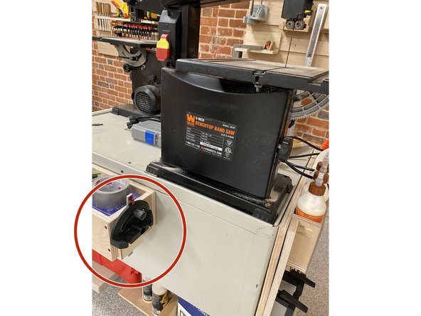 The sleds can be found close by on the sides of the cart.