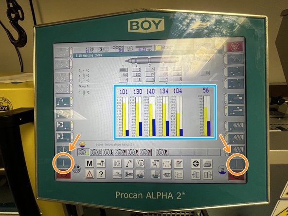 To get to the main display screen select the &quot;M&quot; icon.