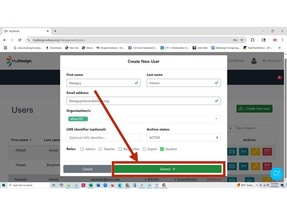 Fill out the form using the entries below to view results in the Organizational Roster.
