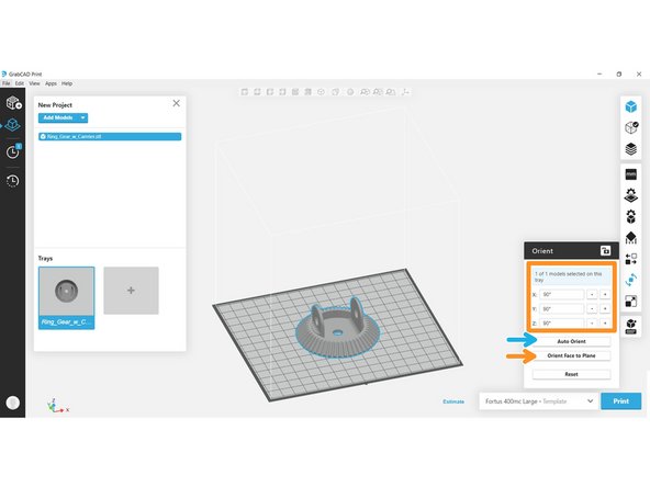 For simpler parts, you can orient a specific face to one of the datum planes, or rotate the part about a specific axis by an arbitrary amount