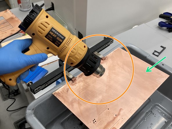 Once bath 5 is finished, remove the board