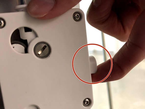 Pull the lever on the back drive assembly to release the friction gear