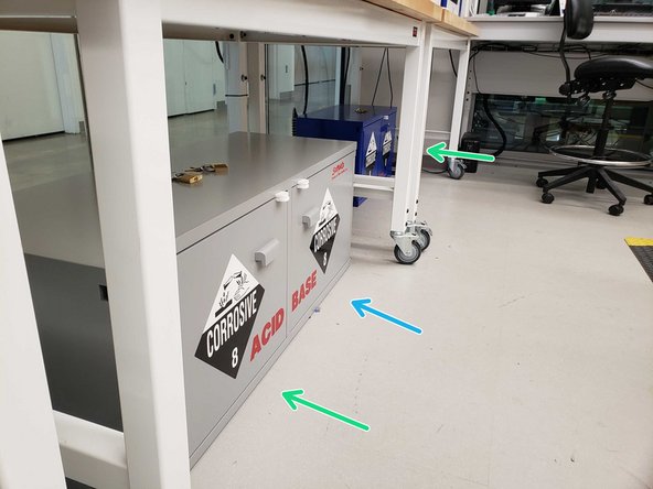 Chemical constituents can be found in the yellow SDS binder by front entrance