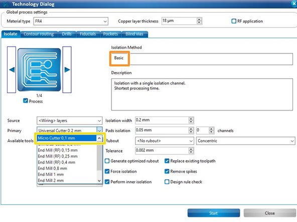 Select basic insulation.