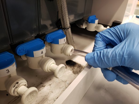 Insert the corresponding tube