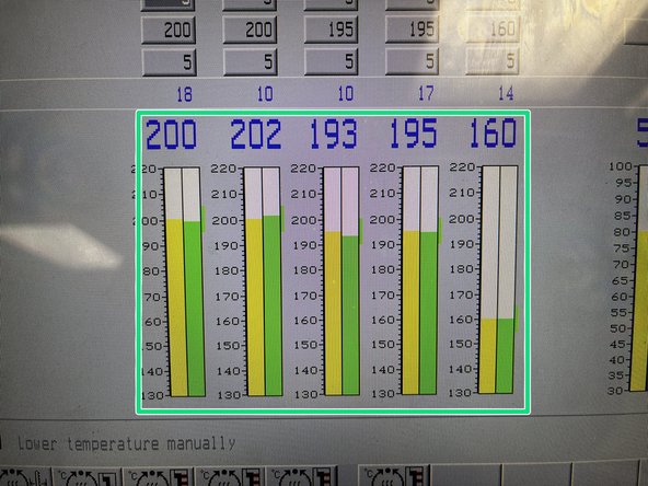 To view temperature status select heating zone icon.