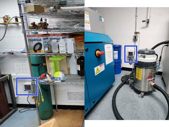 The chemical spill kit is located under the sink. It contains instructions for use inside.