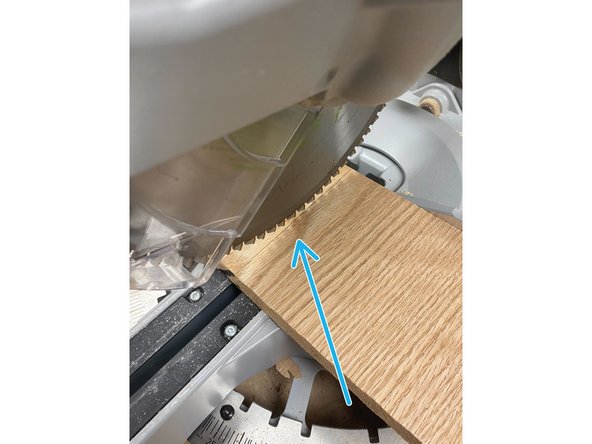 It is important to note that the blade thickness should be accounted for when cutting.