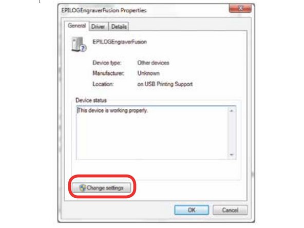 Click Change Settings.