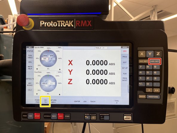 To traverse to a specified location, tap &quot;GO TO&quot; and enter the coordinates of the desired location, then hit &quot;ABS SET.&quot;