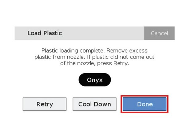 Insert the feed tube into the extruder’s push-to-connect fitting