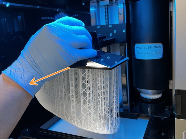 Pull the build plate out of the XiP.