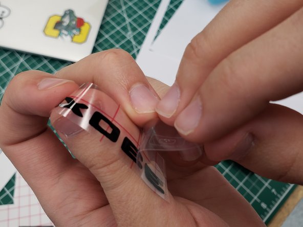 After removing the sticker backing, carefully apply the vinyl sticker to the surface of your choosing